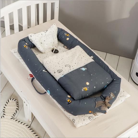 Z-Lit portable pliable anti-pression pour nouveau-né, matelas central type cocon (bionique) pour bébé – lit de voyage