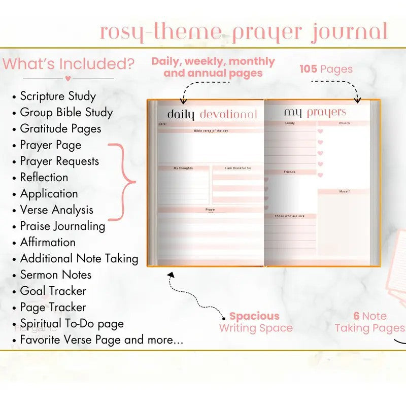 Journal de prière – Carnet d’étude biblique et de gratitude