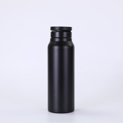 Insulated water bottle made of 304 stainless steel, double-walled vacuum insulation, with an integrated straw and an innovative magnetic system for attaching your phone. Perfect for sports, outdoor activities, and everyday use.