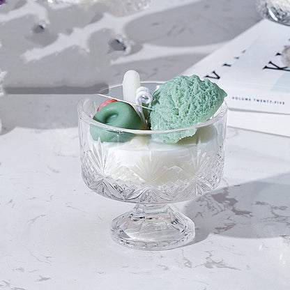 Creatively sculpted ice cream-shaped candle – With essential oils, in a handmade gift box